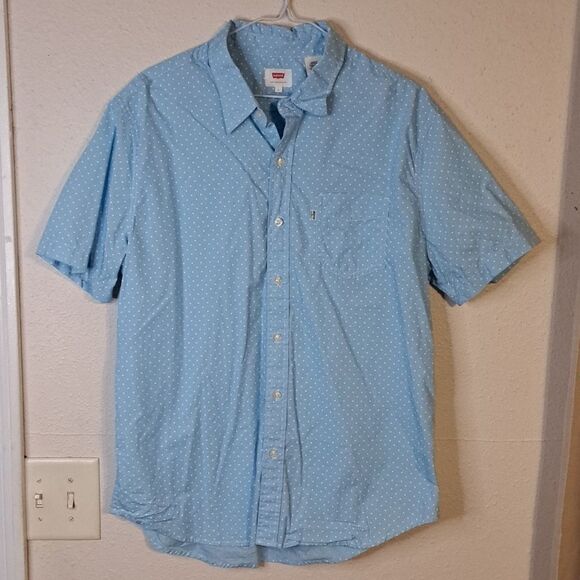 Levi's blue button down shirt size large - Picture 1 of 3
